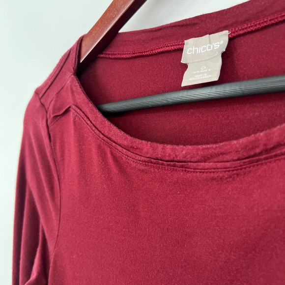 Chico's Size 0 or S Small Soft Long Sleeve Blouse Shirt Top Fall Winter Cozy - Picture 3 of 5